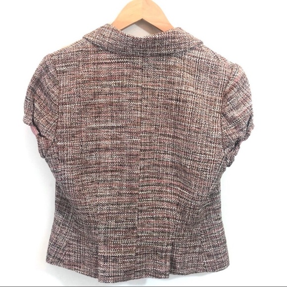 BCBGMaxAzria Silk Tweed Cap Sleeve Blazer medium - Picture 2 of 7